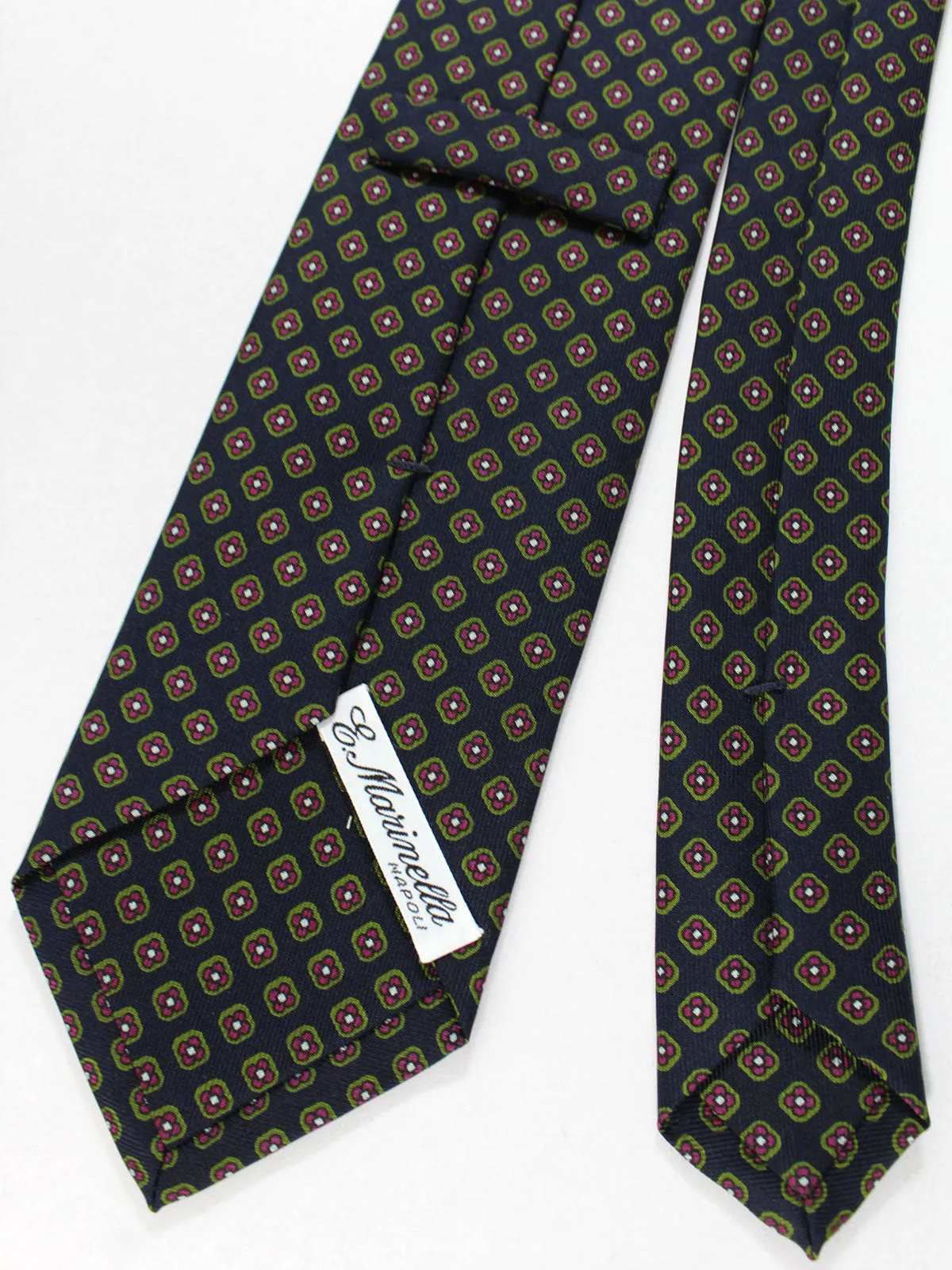 E. Marinella Tie Dark Blue Green Geometric