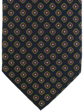 E. Marinella Tie Dark Blue Green Geometric