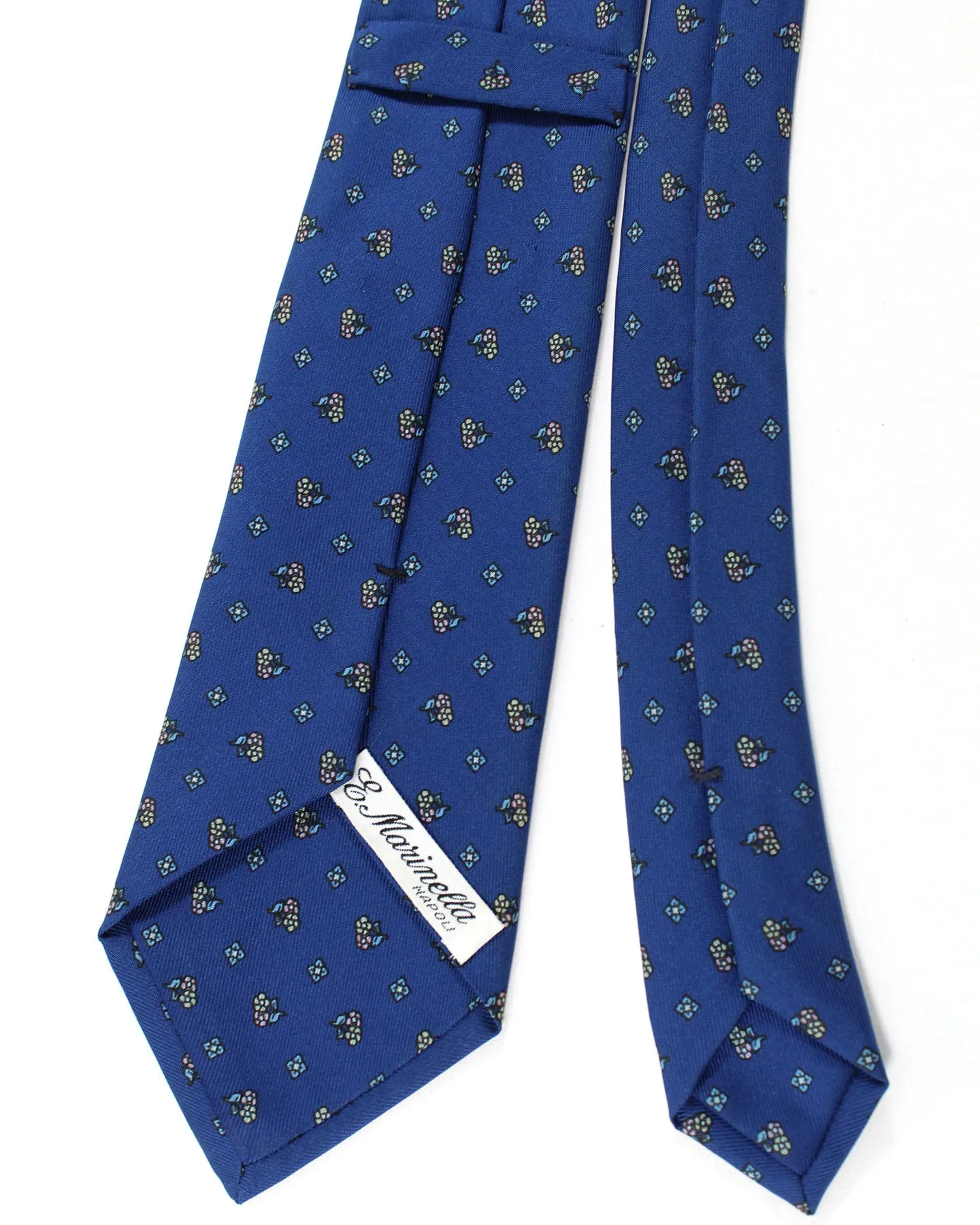 E. Marinella Tie Navy Flowers Design SALE