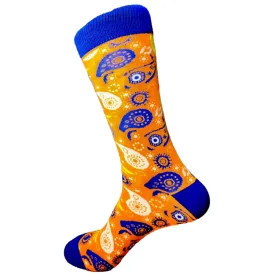 Eldorado Paisley Socks, Orange