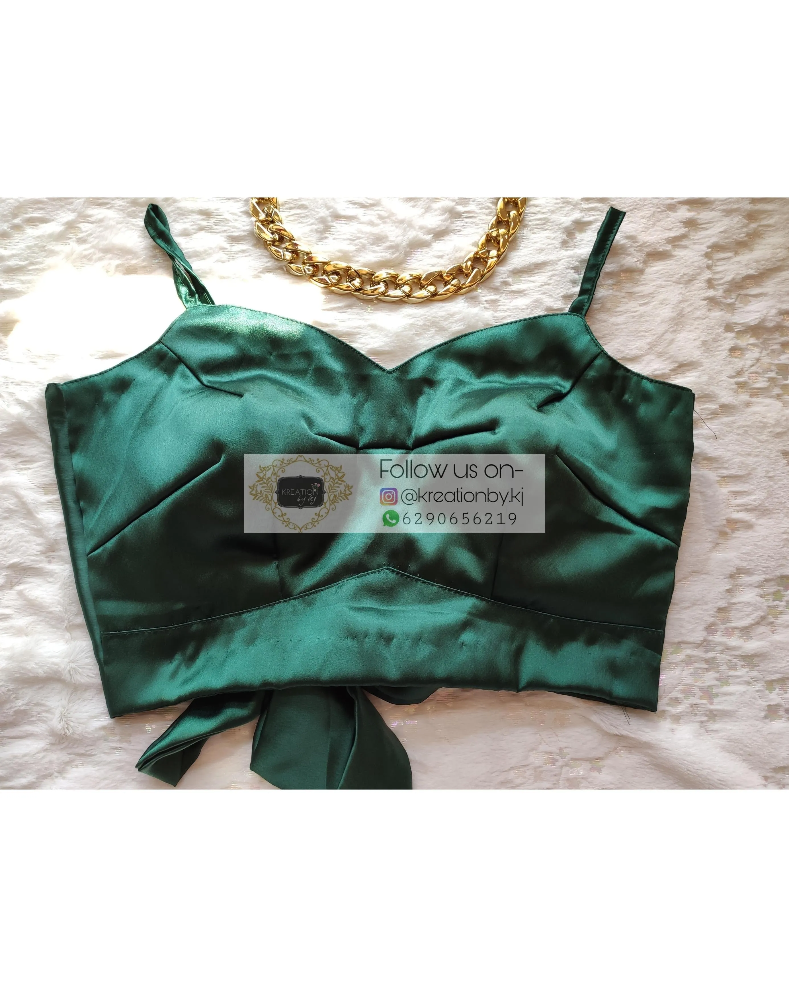 Emerald Green Strappy Blouse