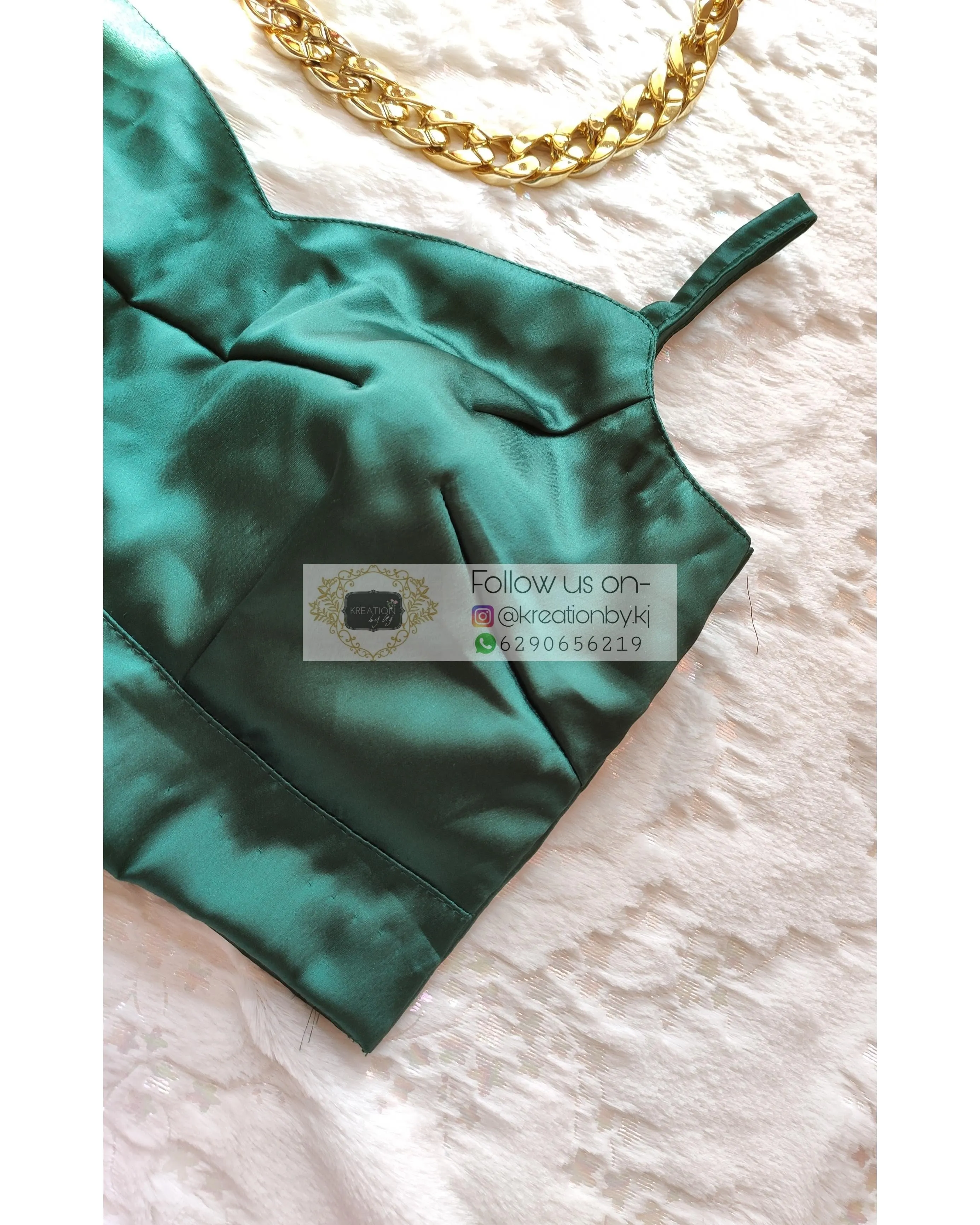 Emerald Green Strappy Blouse