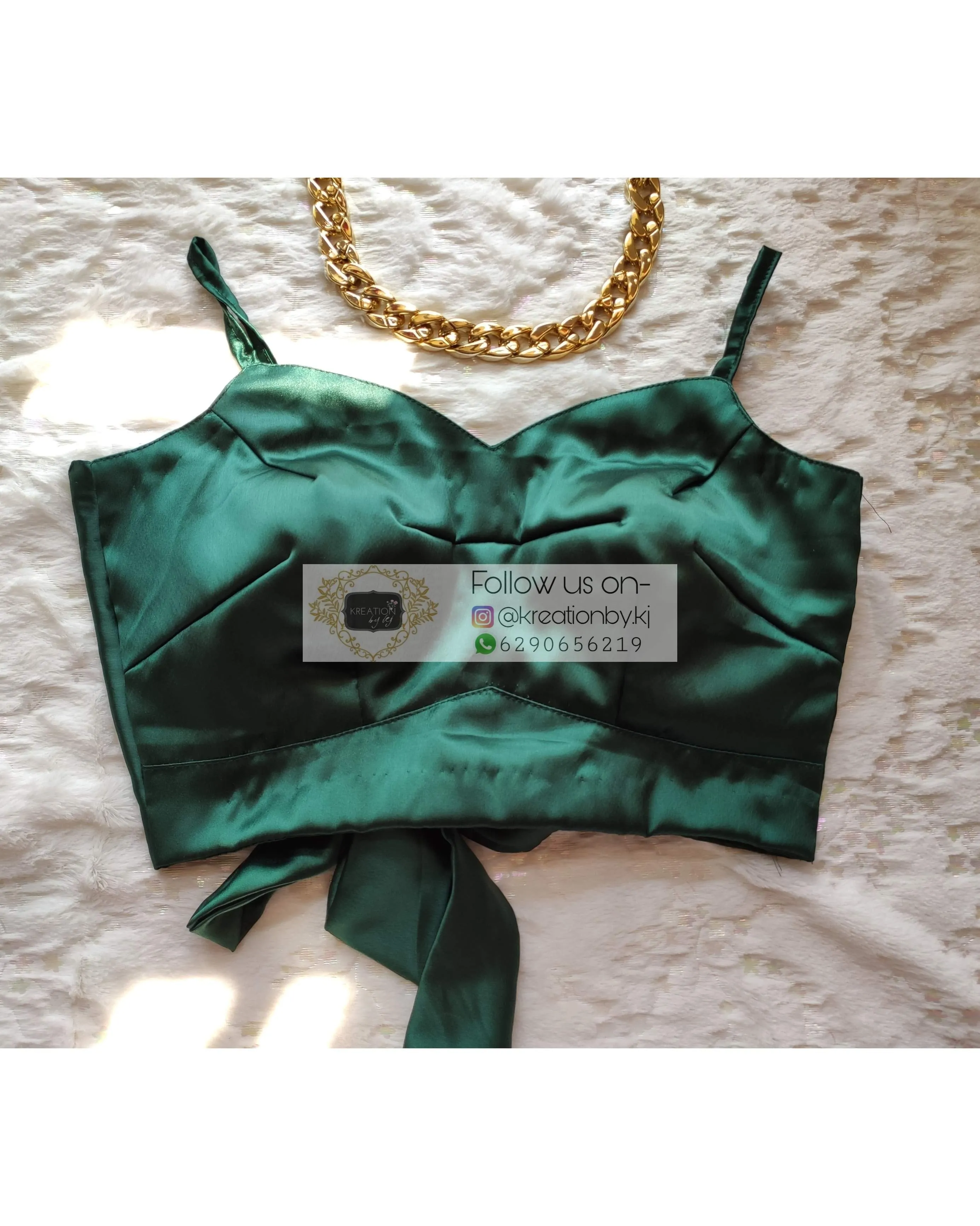 Emerald Green Strappy Blouse