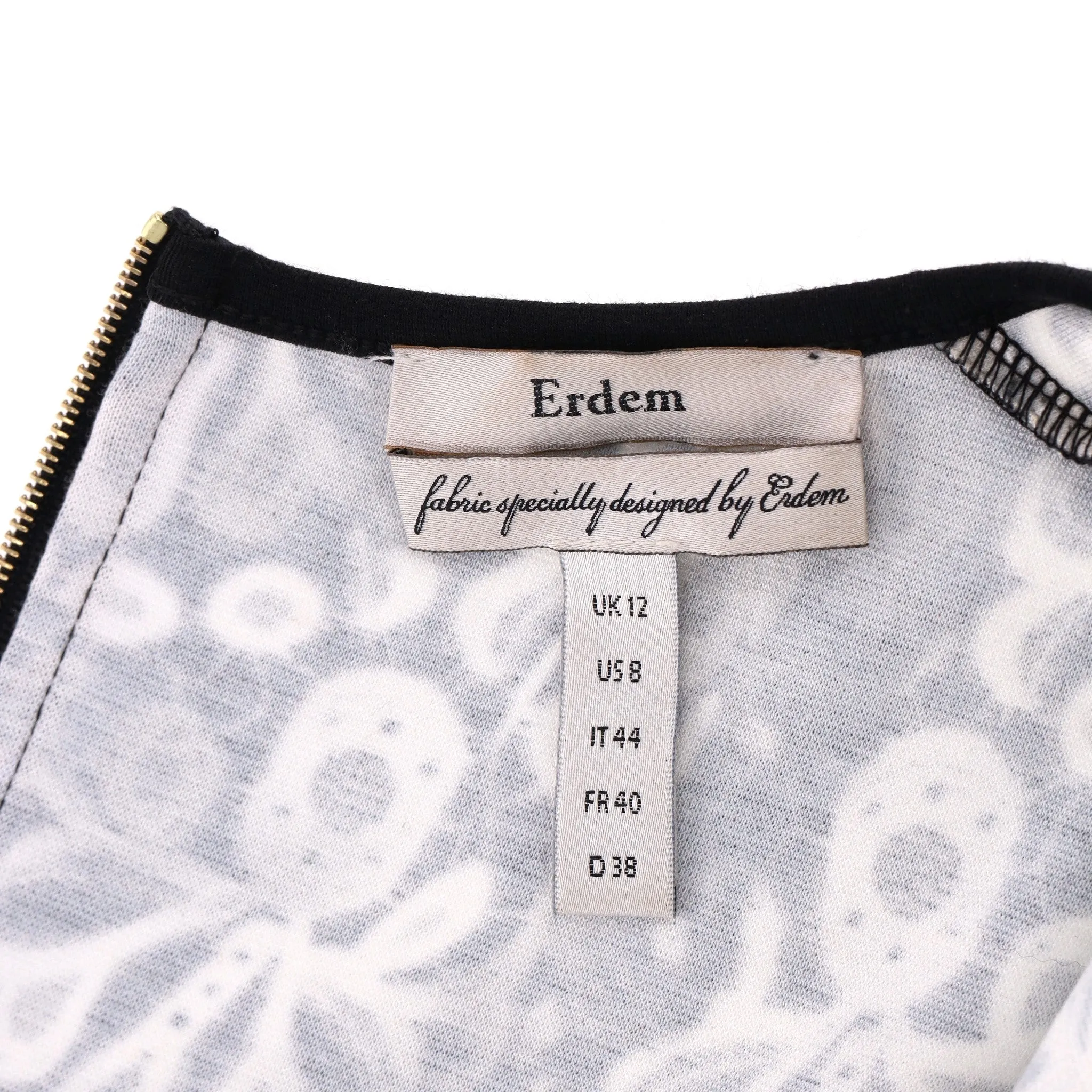 Erdem Printed Cotton Dress. Size 12UK