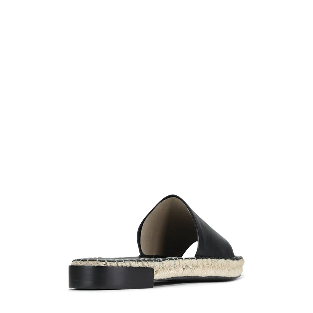 Esp Leather Espadrille Slides