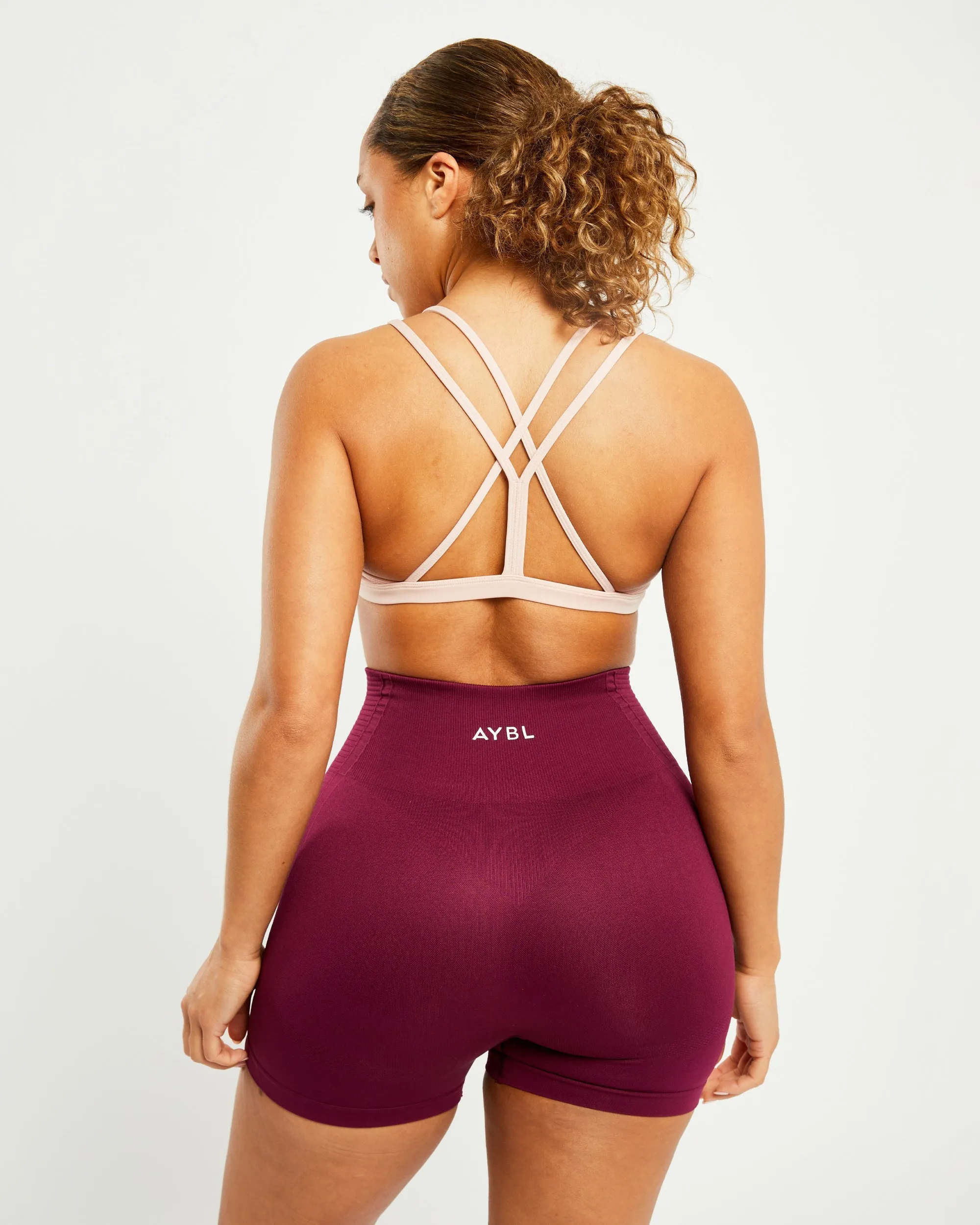 Essential Strappy Sports Bra - Dusty Pink