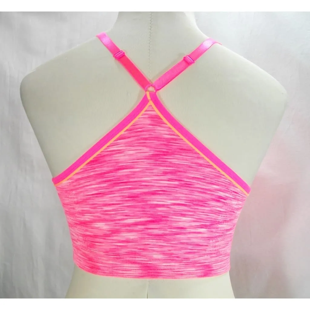 Everlast Wire Free Padded Racerback Sports Bra SMALL Fuschia Sun Space Dyed