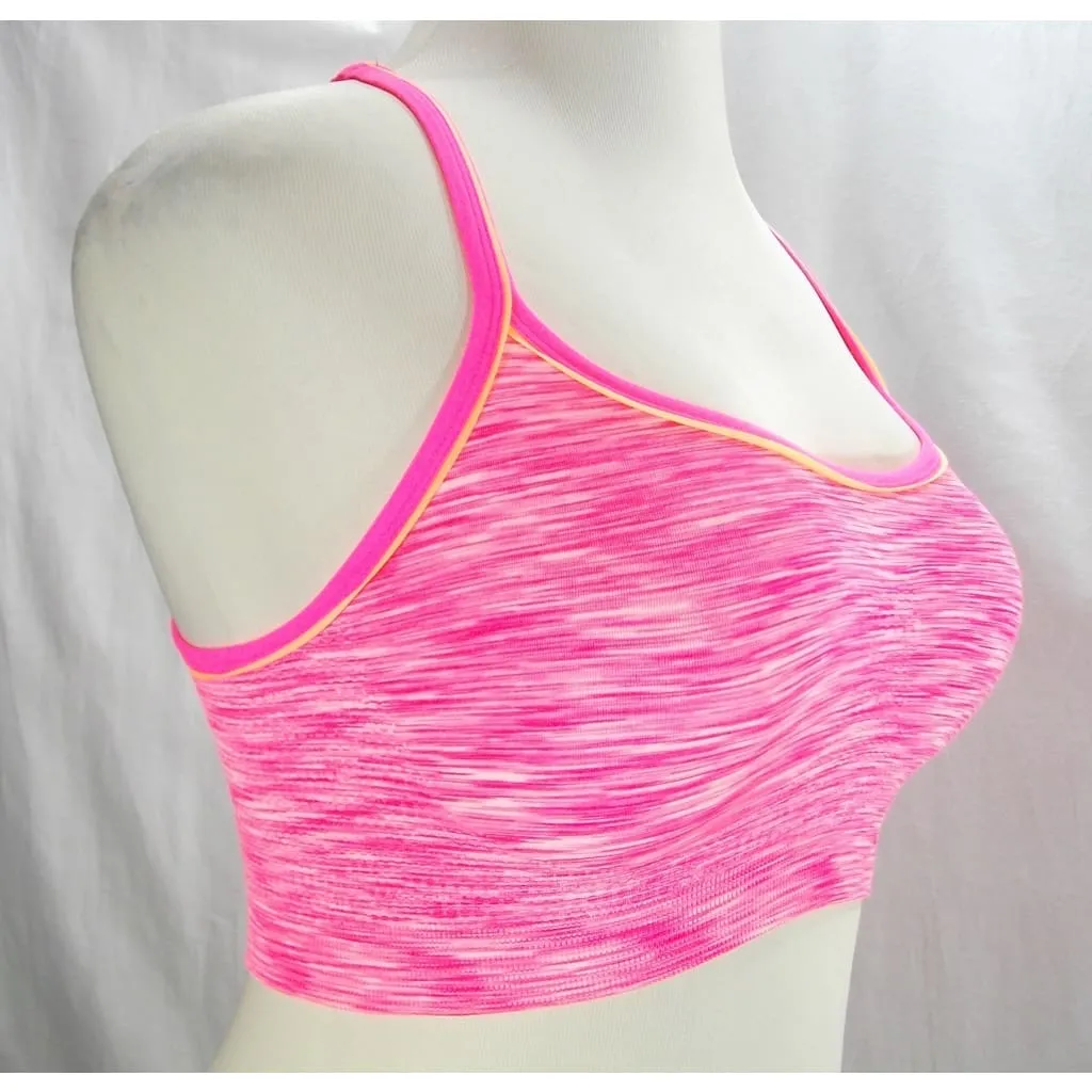 Everlast Wire Free Padded Racerback Sports Bra SMALL Fuschia Sun Space Dyed