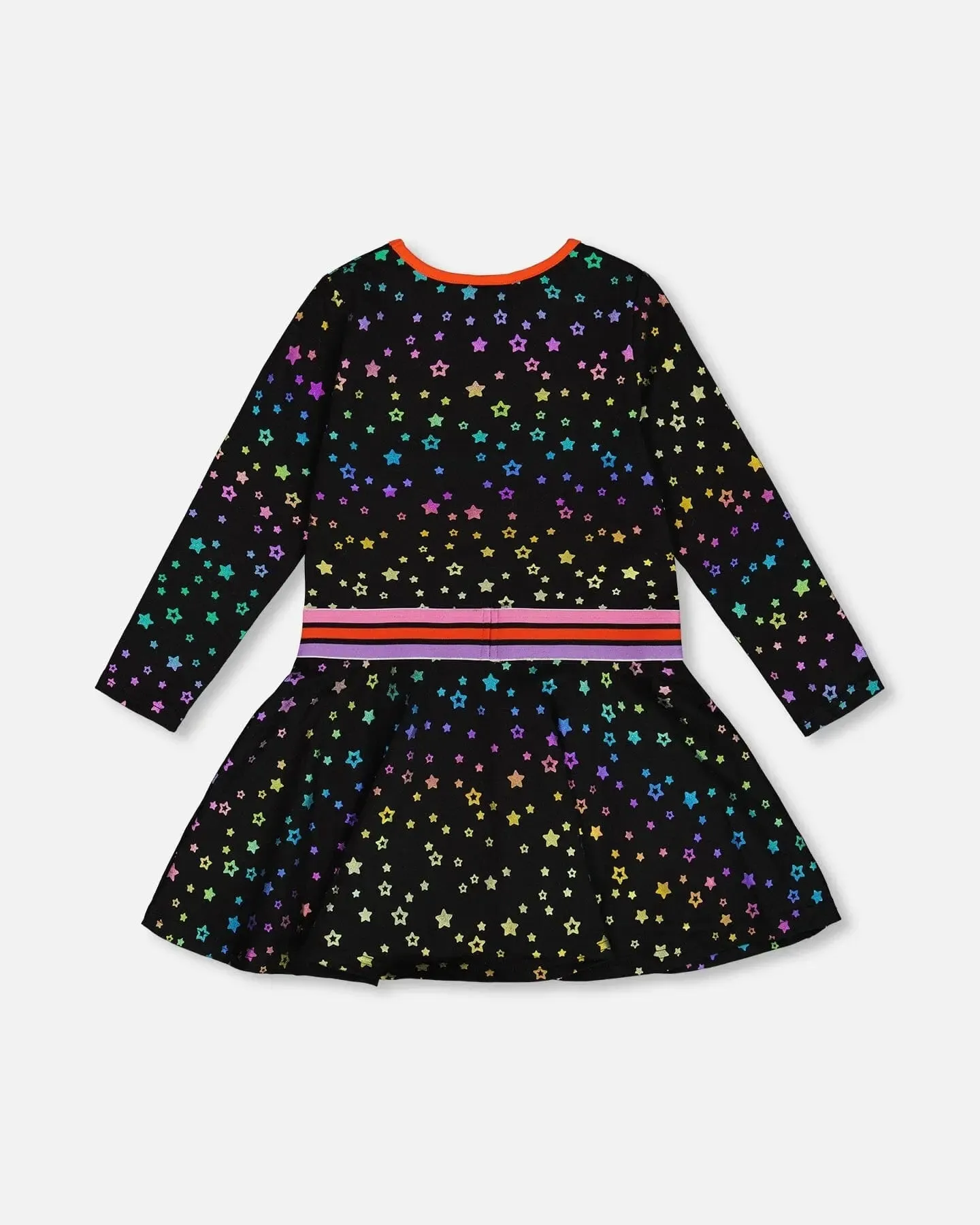 Foil Black Printed Stars Dress