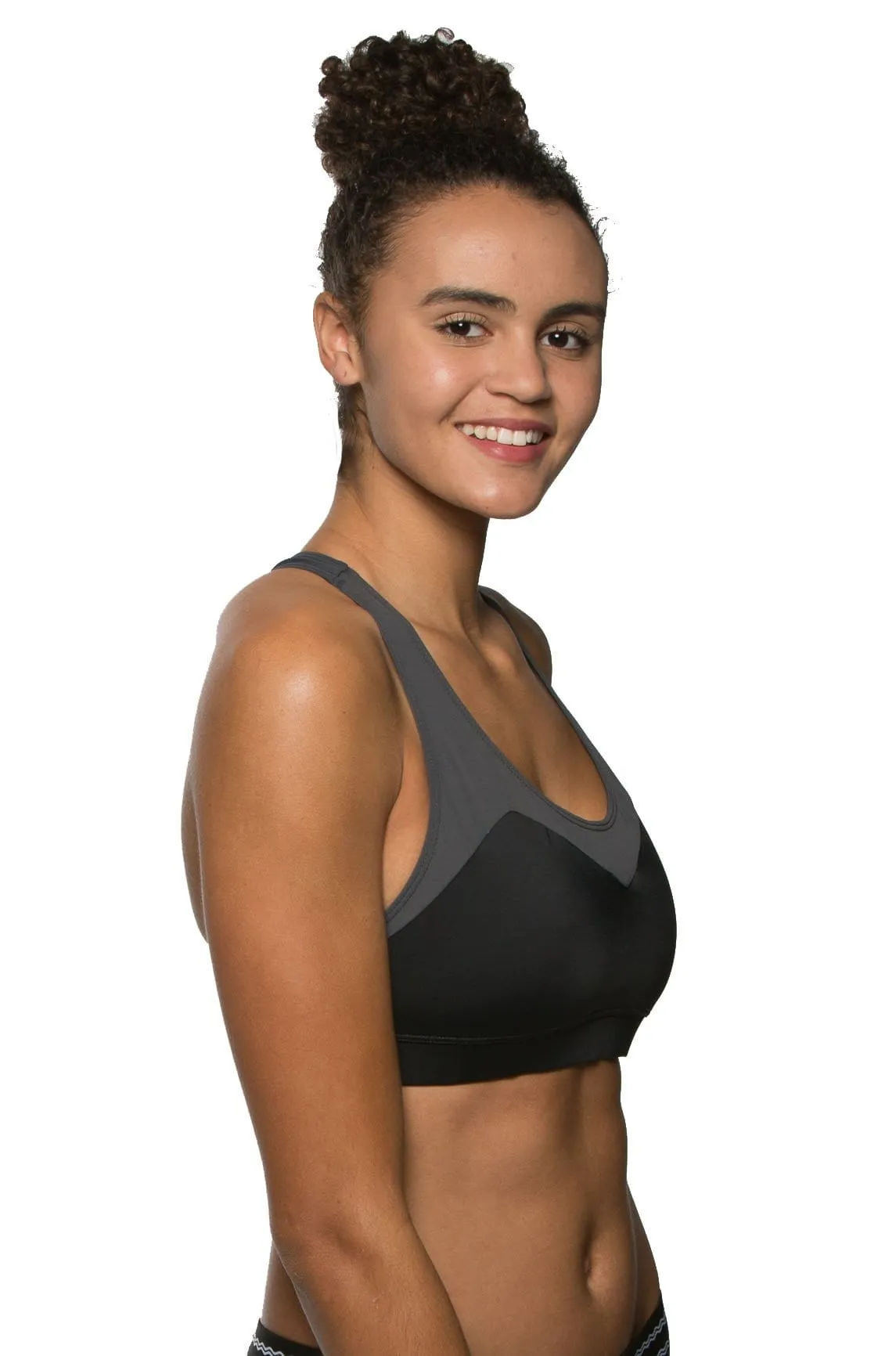 Forest Sports Bra - Charcoal/Black