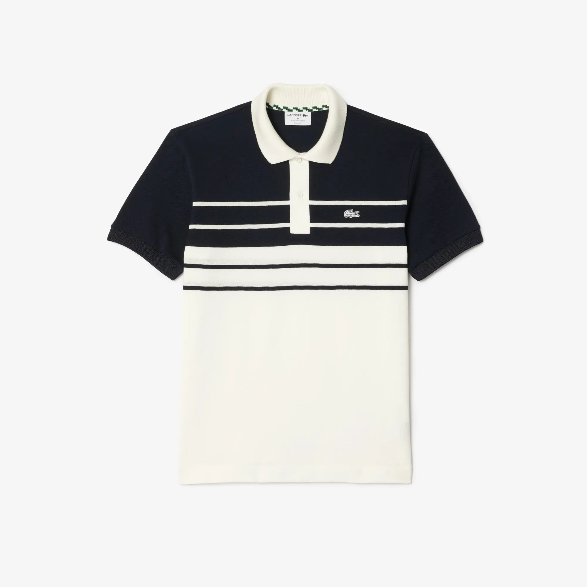 Authentic French L.12.12 Striped Polo Shirt - Premium Quality Casual Wear