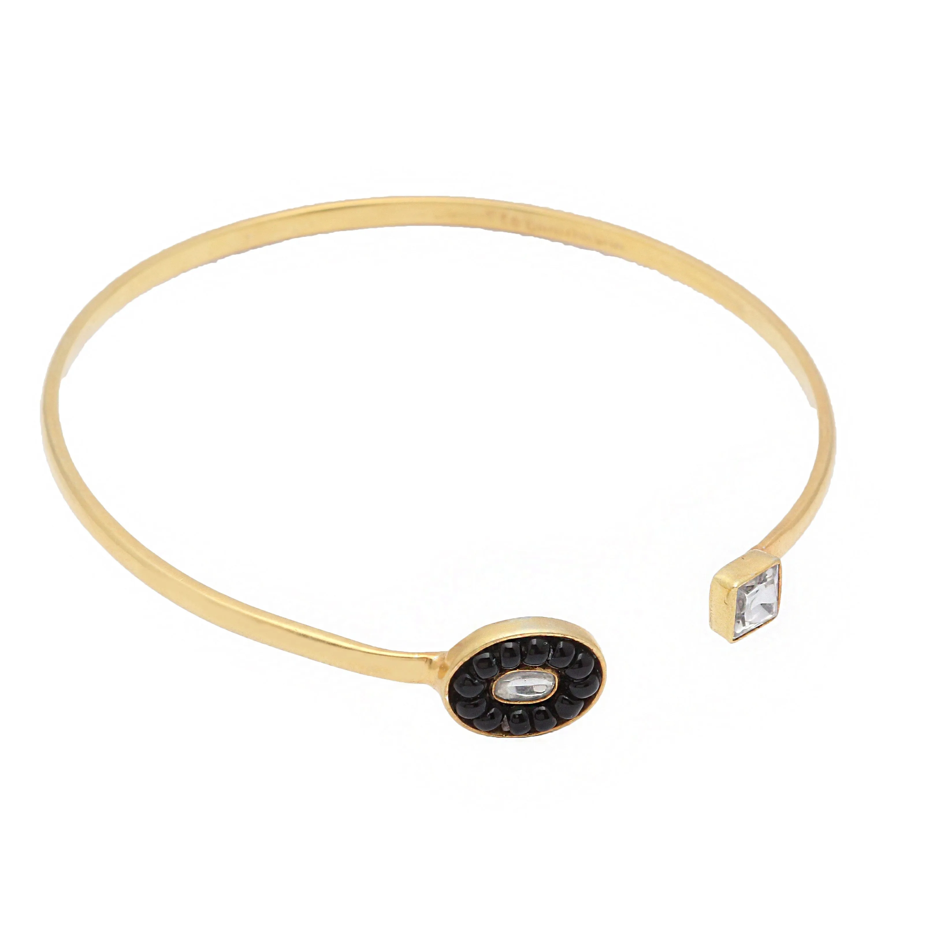 Geometrical duo mangalsutra cuff bangle