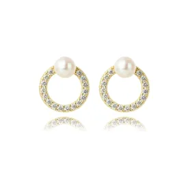 Georgini Gold Plated Pearl Earring