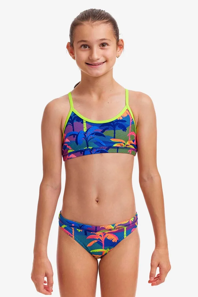 GIRL'S PALM A LOT RACERBACK TWO PIECE