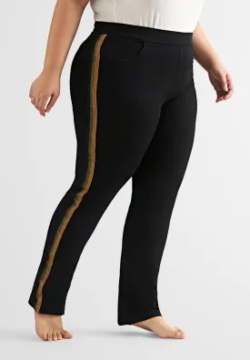 Glenda Glitter Side Stripes Athleisure Leggings