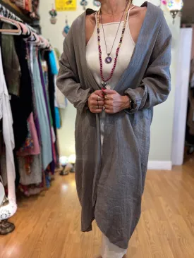 Gray Linen Kaftan