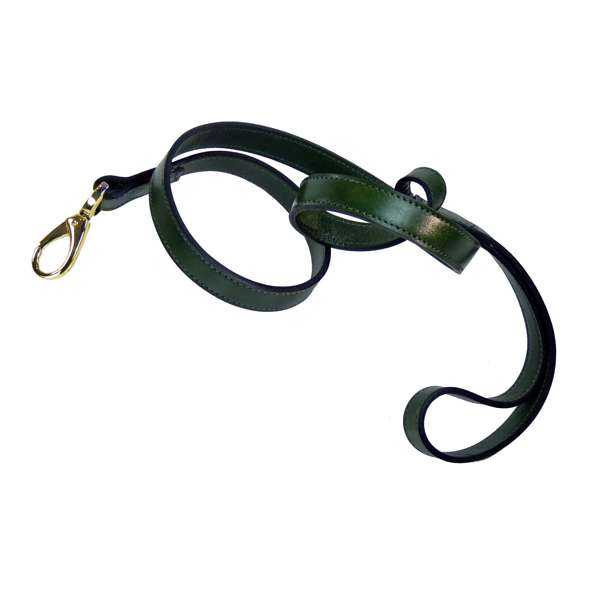 Hartman Dog Leash in Ivy Green & Gold