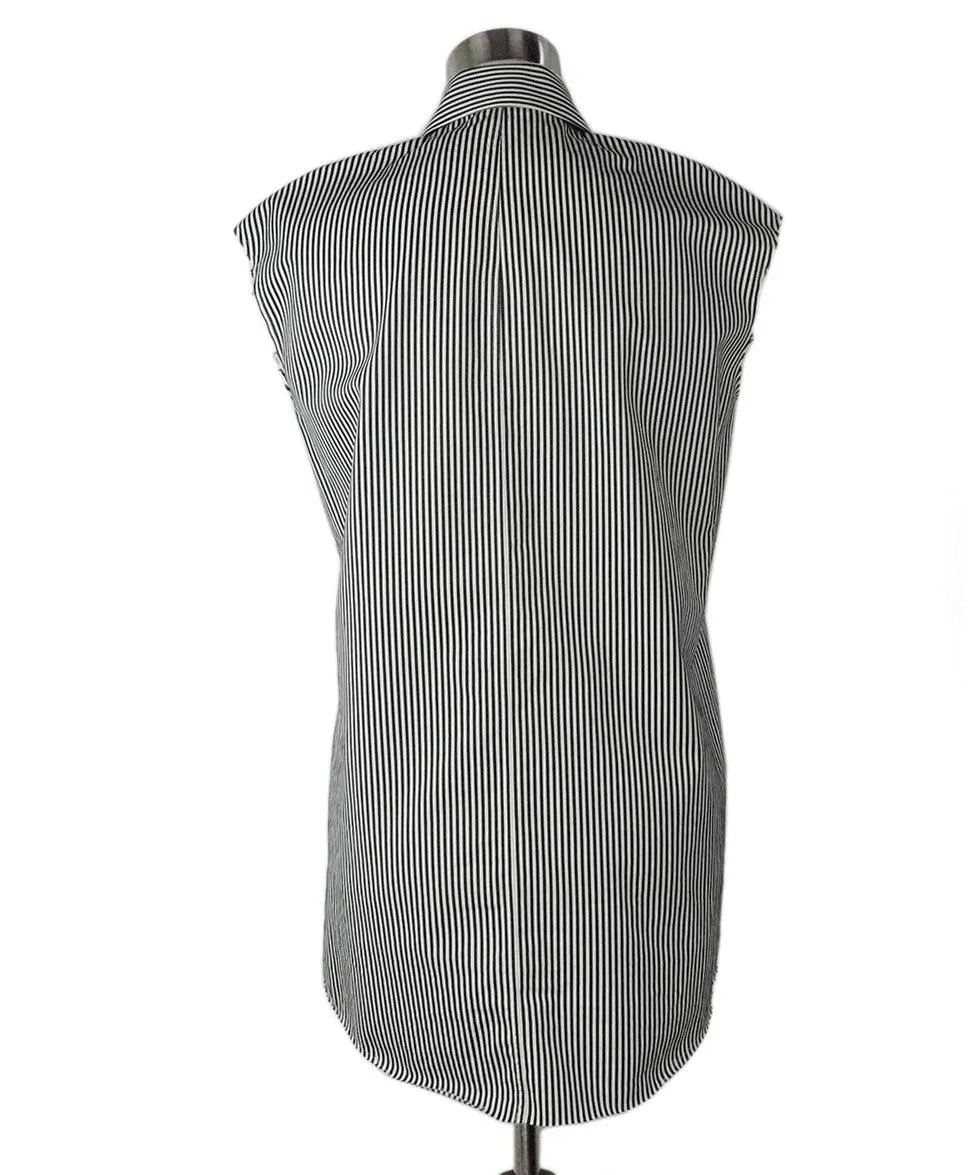 Helmut Lang Black & White Striped Top sz 2