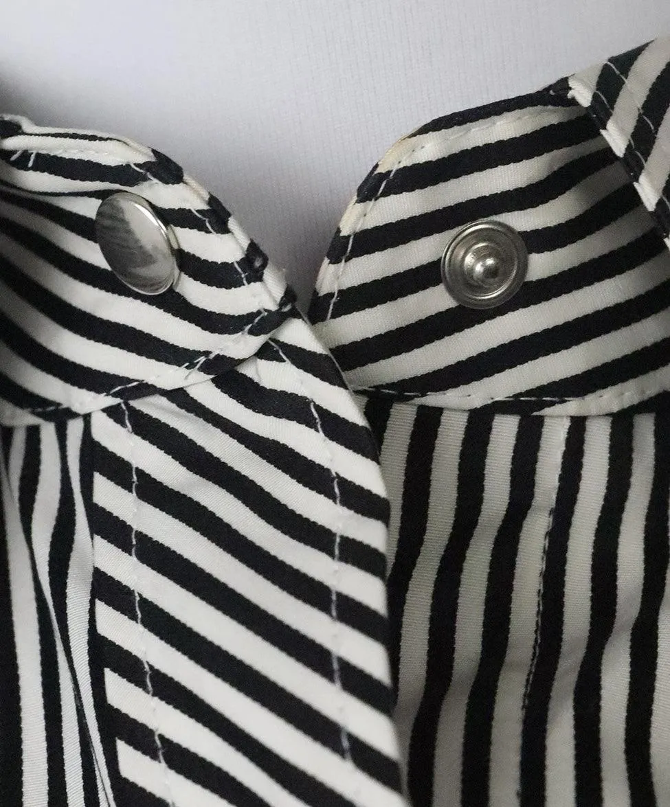 Helmut Lang Black & White Striped Top sz 2