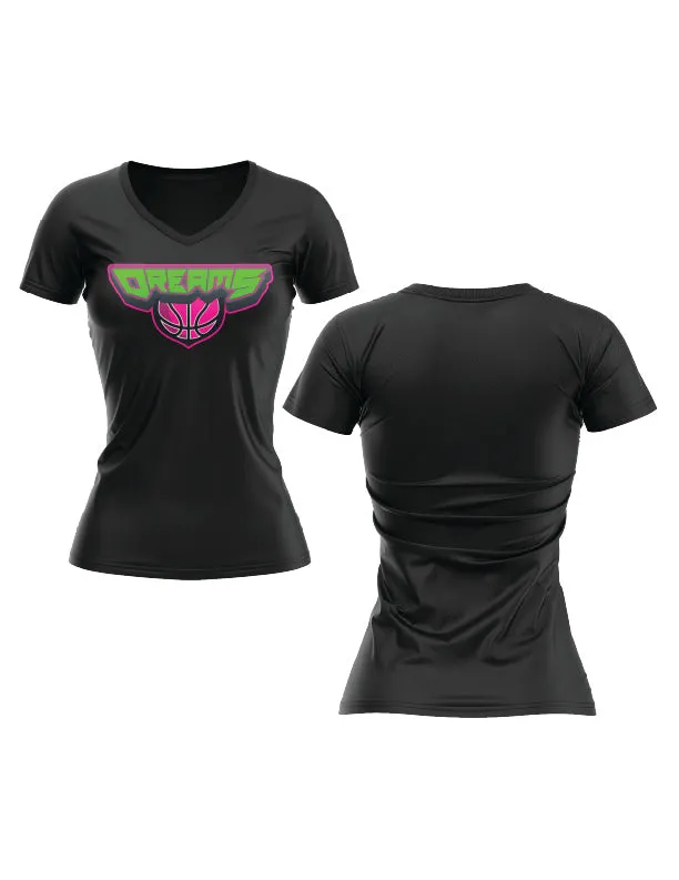 Hoops Dreams Womens V-neck  Polyester Parent Shirt