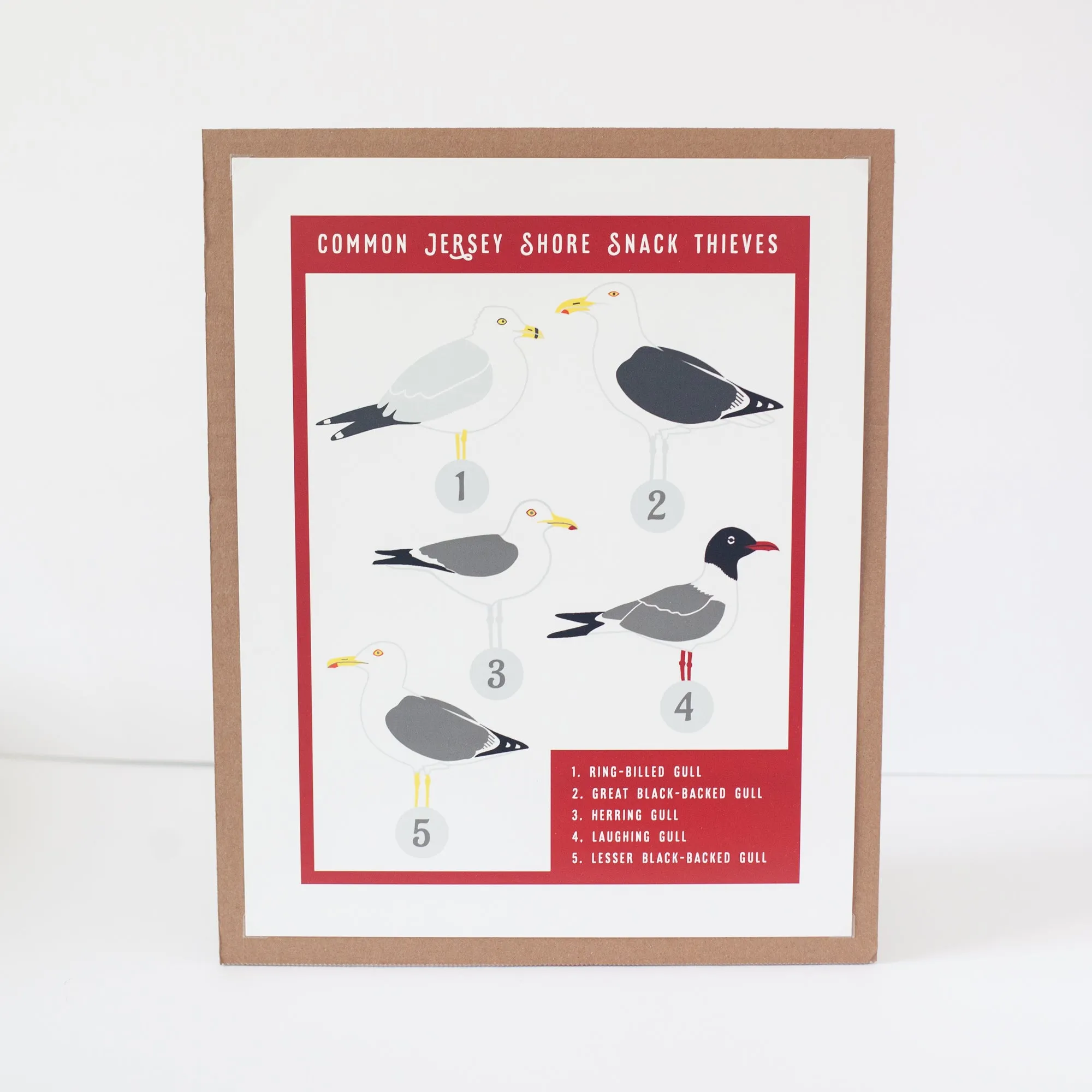 Jersey Shore art print, snack thieves art print, seagull art print, beach house art