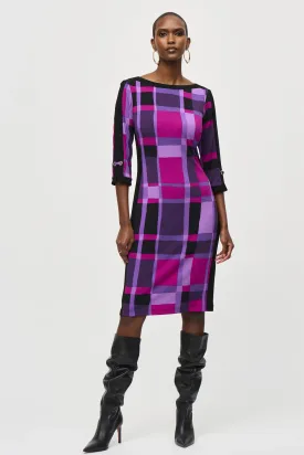 Joseph Ribkoff Purple/Black Dress Style 243301-333