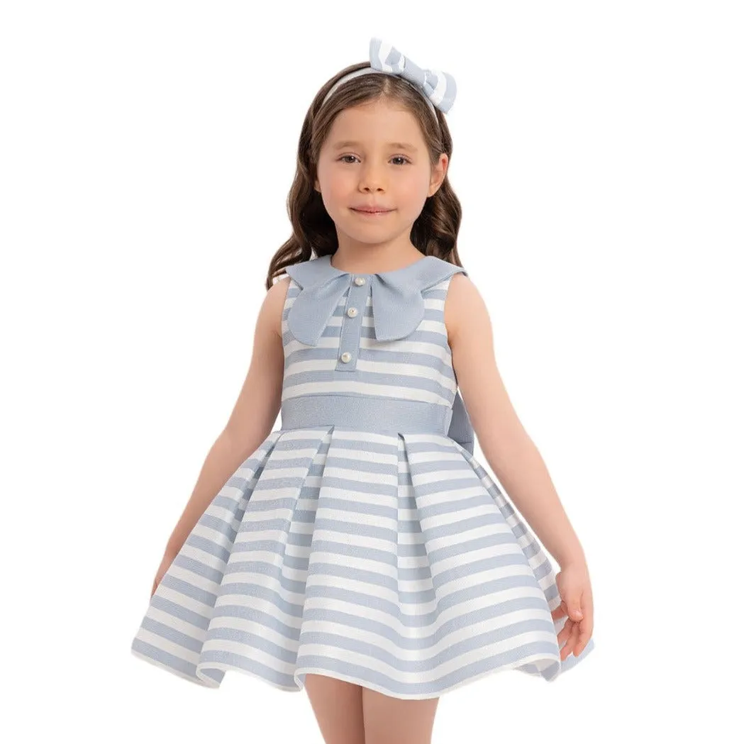 Joyful Striped Girls Formal Dress