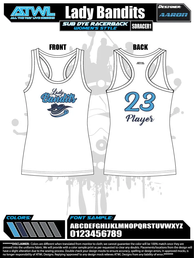 Lady Bandits Women's Alternate Sub Dye Jerseys