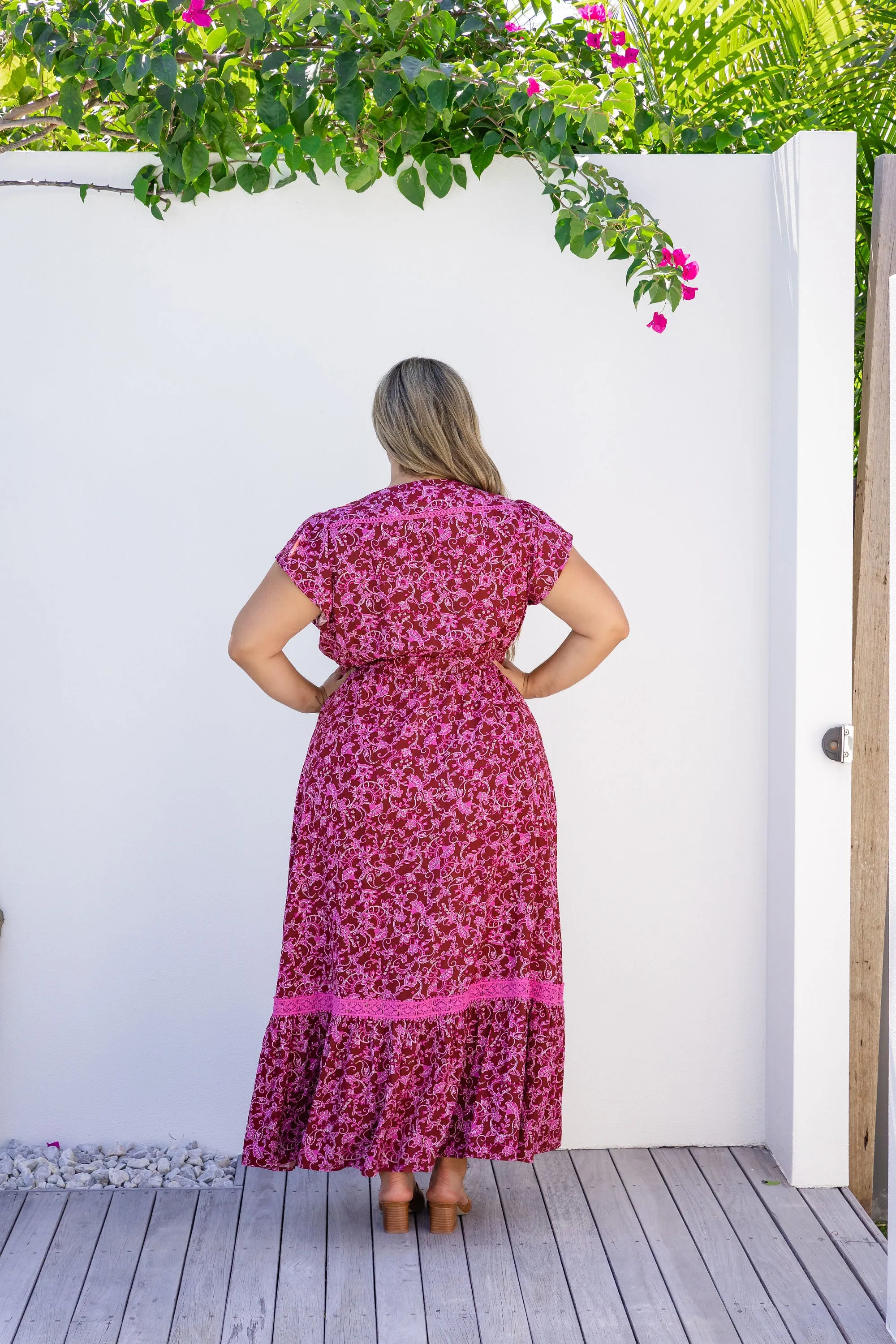 Louisa Maxi Dress in Desert Rose