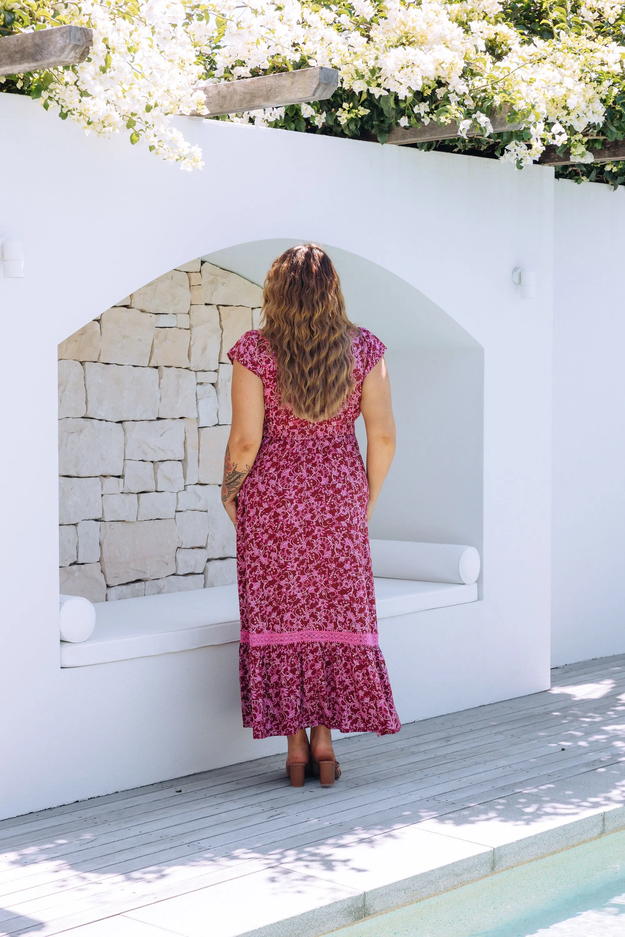 Louisa Maxi Dress in Desert Rose