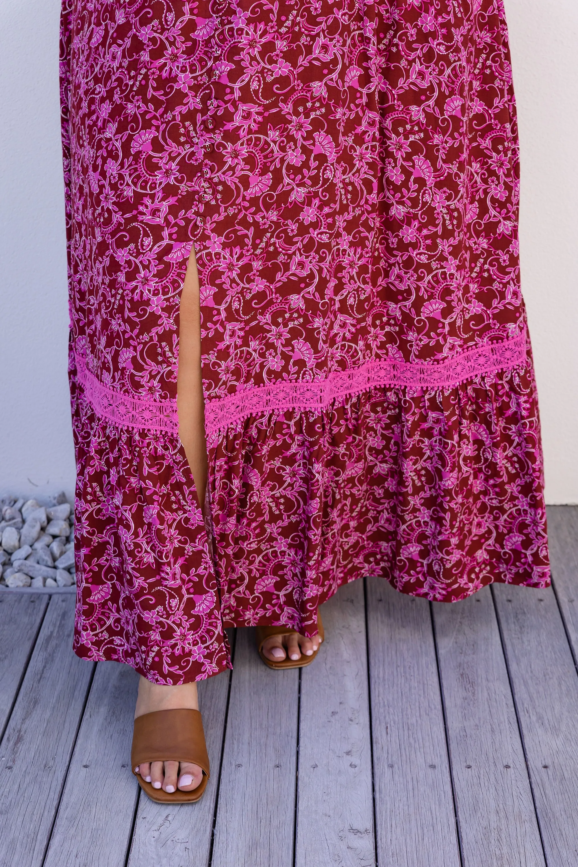 Louisa Maxi Dress in Desert Rose