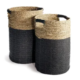 Madura Raffia Hamper Baskets - Set Of 2