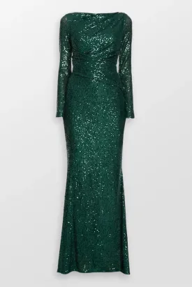 Matrix Sequin Evening Gown