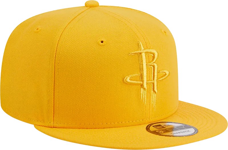 Men's Houston Rockets New Era 9FIFTY Gold Color Pack Adjustable Cap