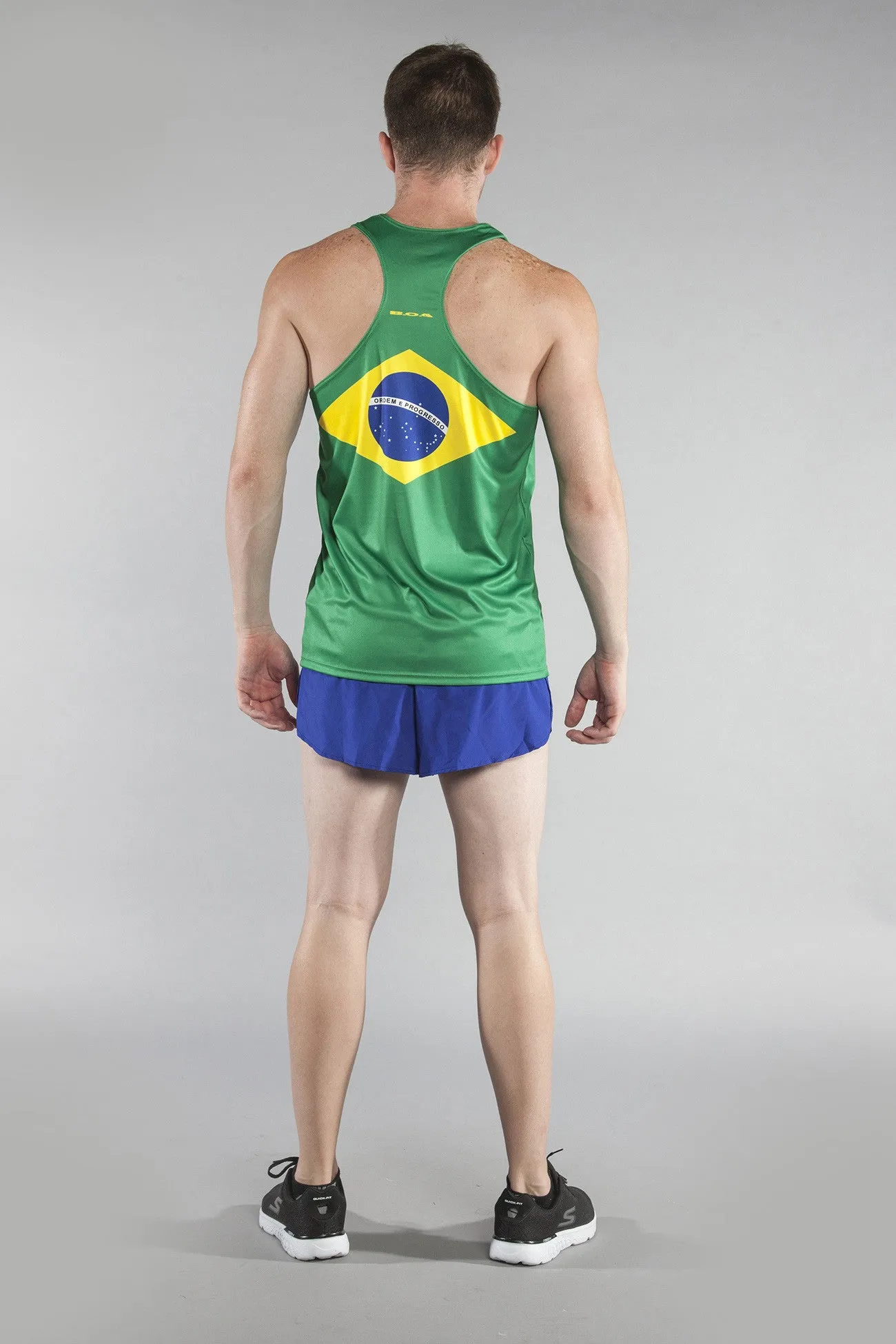 Men's Printed Singlet- Brazil