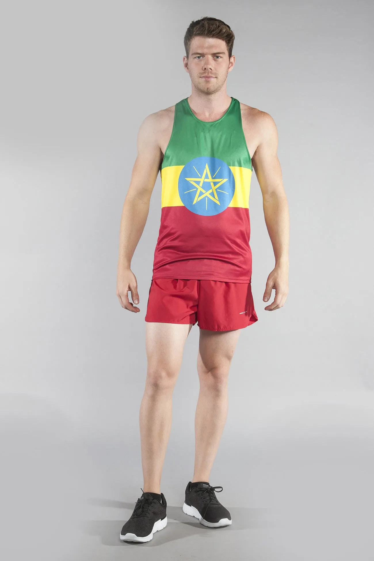 Men's Printed Singlet- Ethiopia