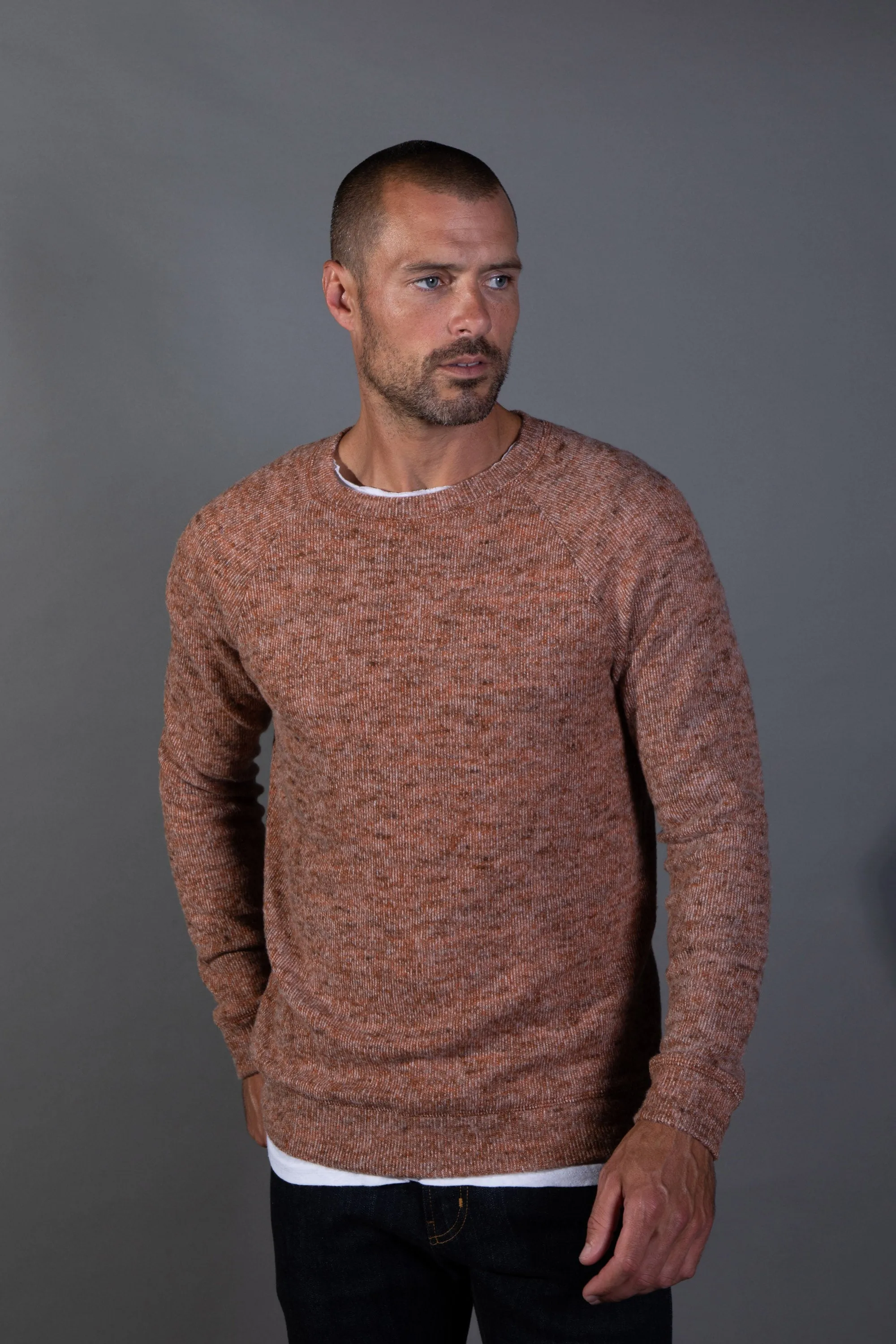 Men's Soft Knit Melange Pullover Sweater