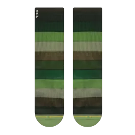 Merge4 Green Stripes Crew Socks