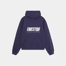 Oversized Mesh Navy Blue Hoodie for Unisex