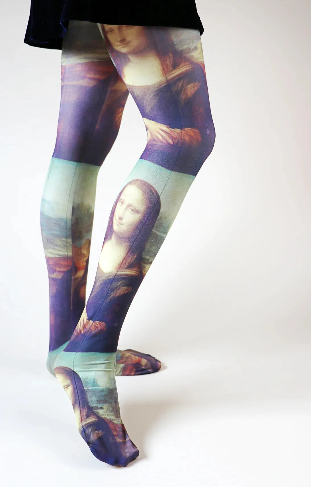 Mona Lisa By Leonardo Da Vinci Printed Art Tights