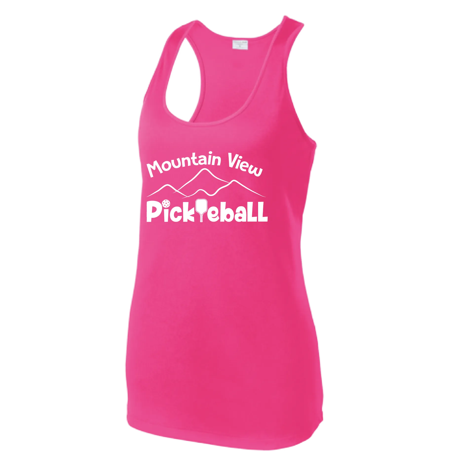 Mountain View Pickleball Club | Women’s Racerback Tank | 100% Polyester