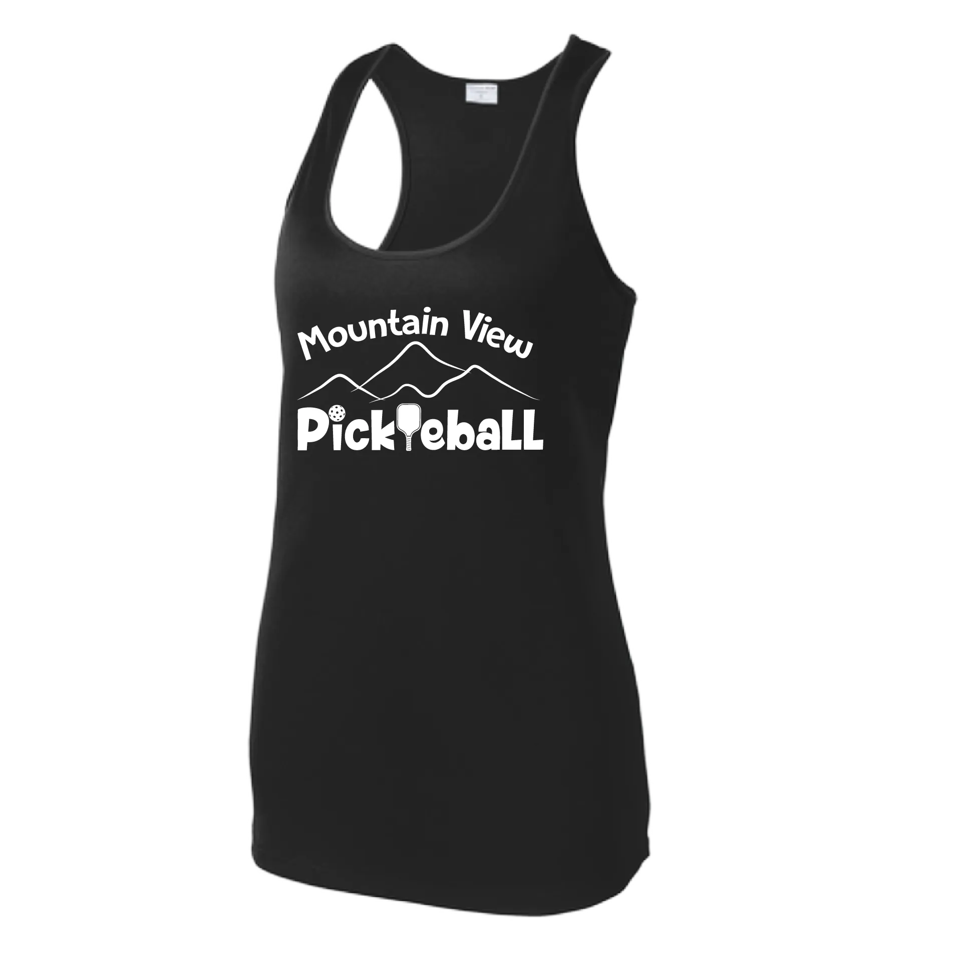 Mountain View Pickleball Club | Women’s Racerback Tank | 100% Polyester