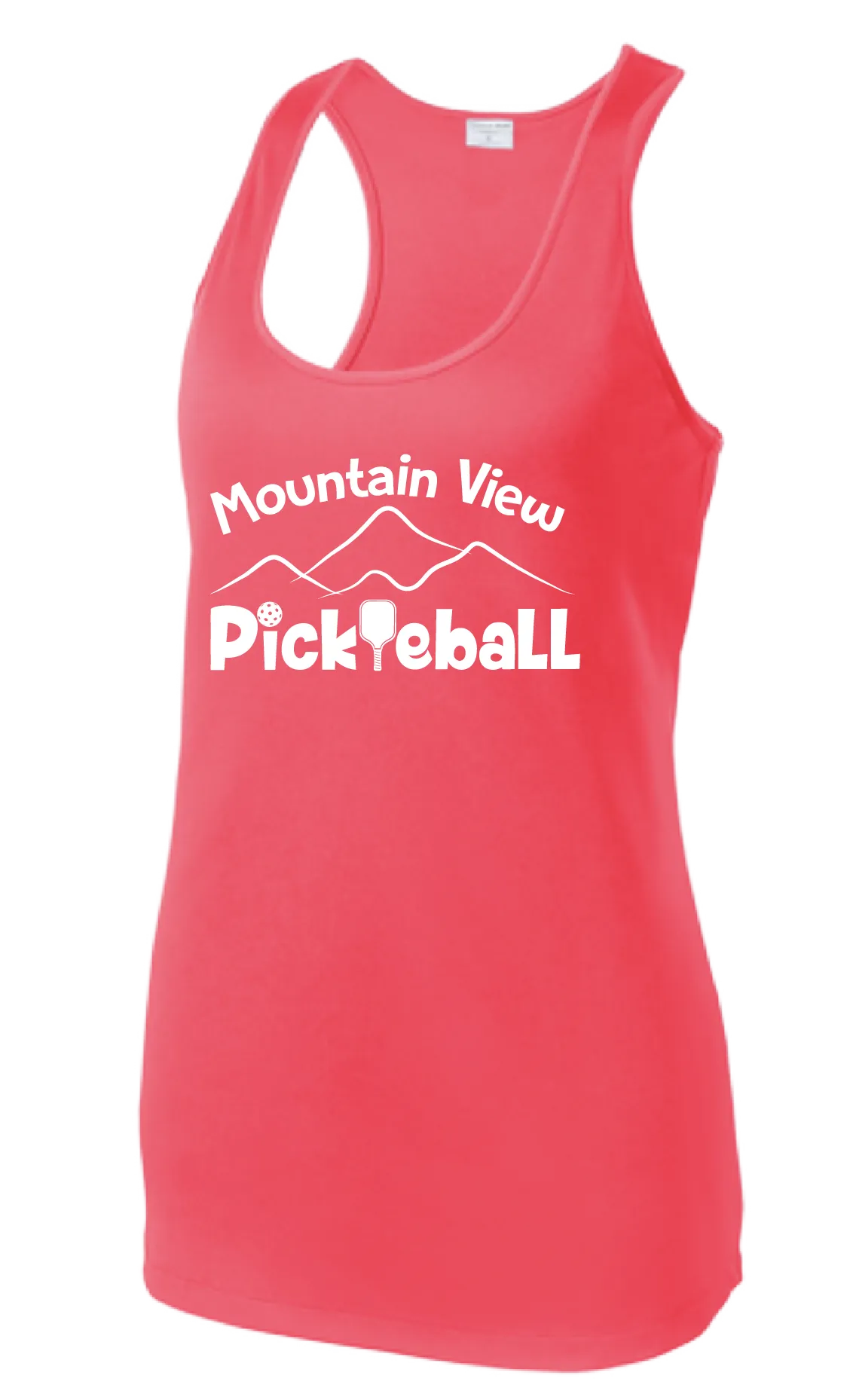 Mountain View Pickleball Club | Women’s Racerback Tank | 100% Polyester