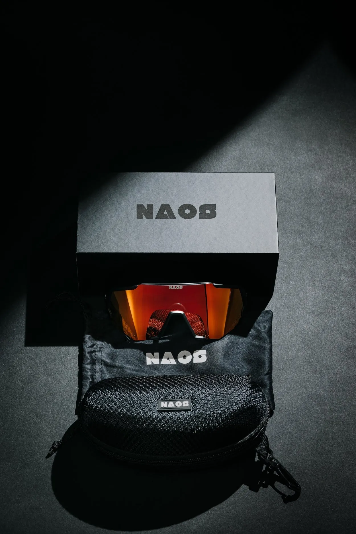 Naos | Vuori Sportbril | Matte Black / Black Red