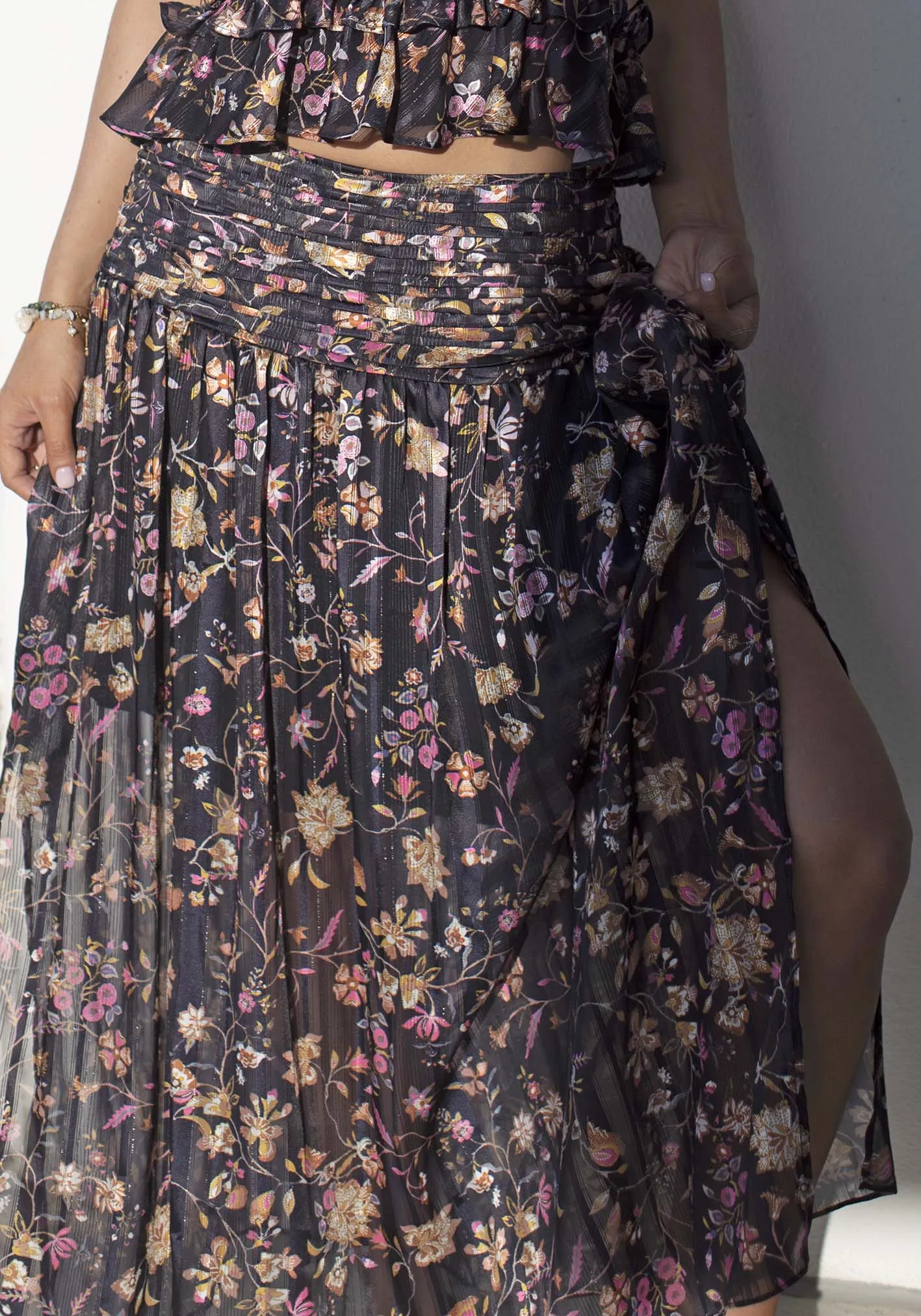 Night Chintz Maxi Skirt