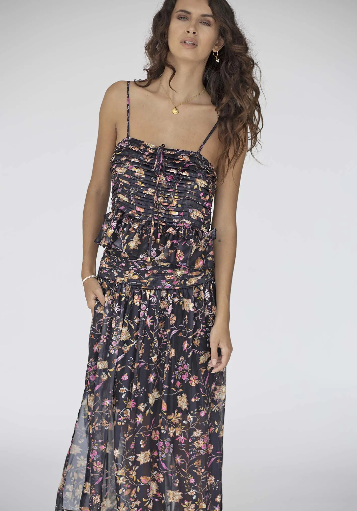 Night Chintz Maxi Skirt