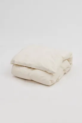 Percale King Duvet Cover Winter White