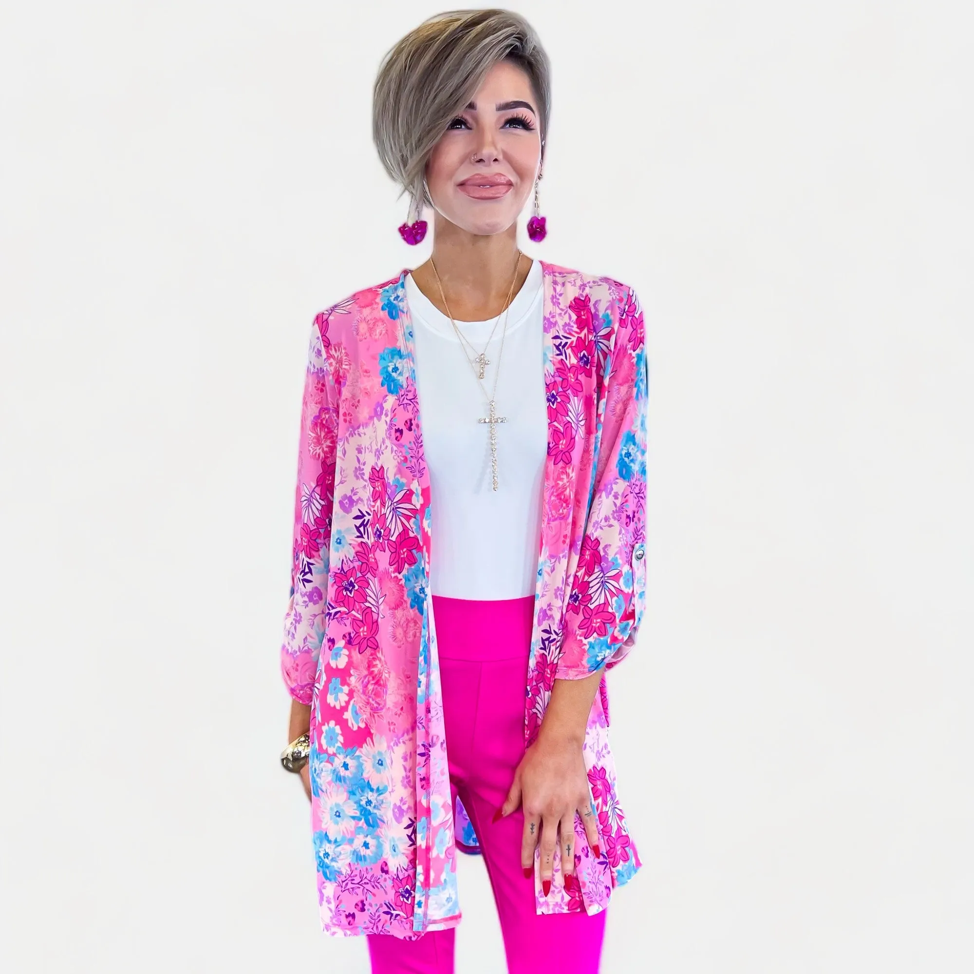 Pink Multi Lizzy Cardigan [NO RETURNS]