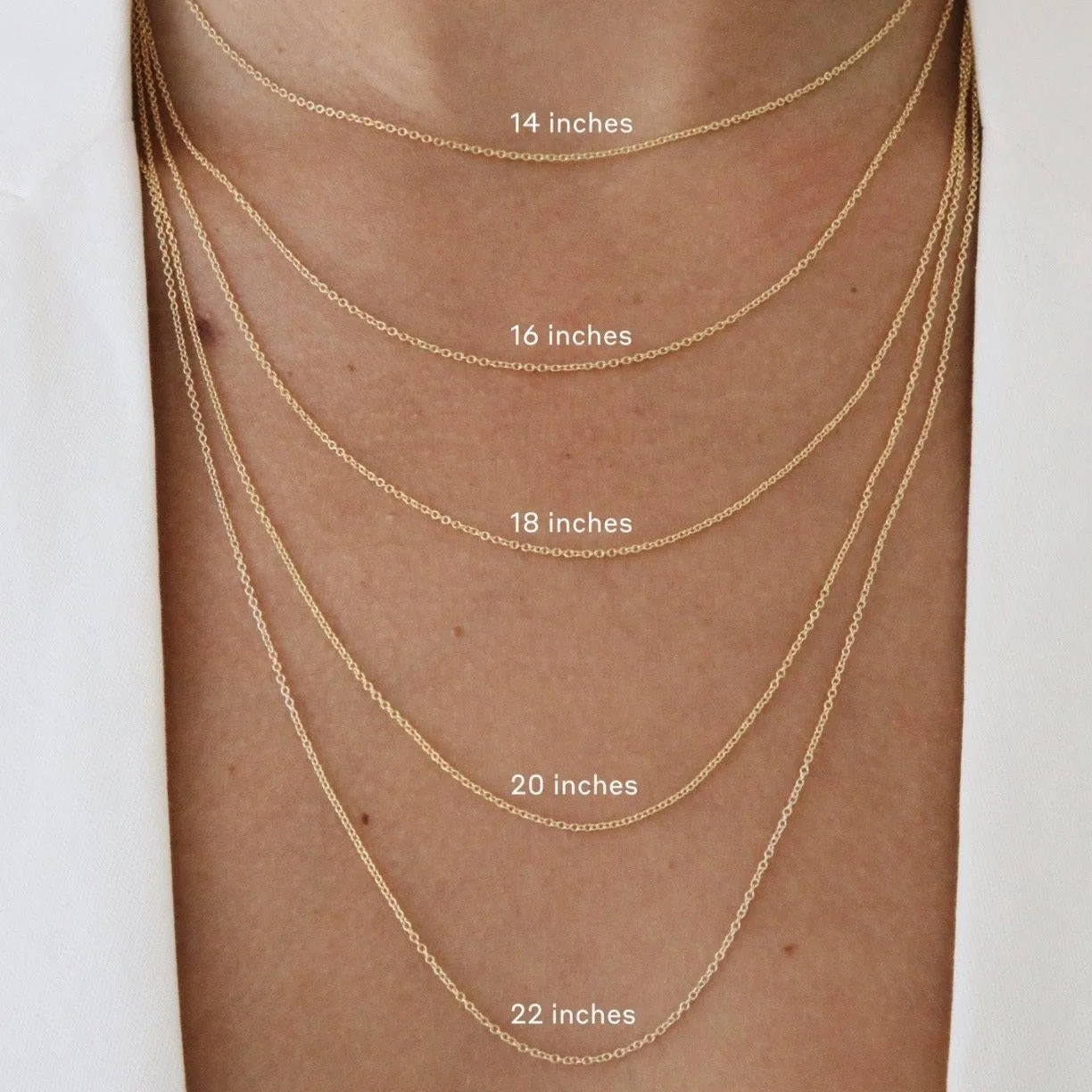 Plain Chain Necklace - Gold