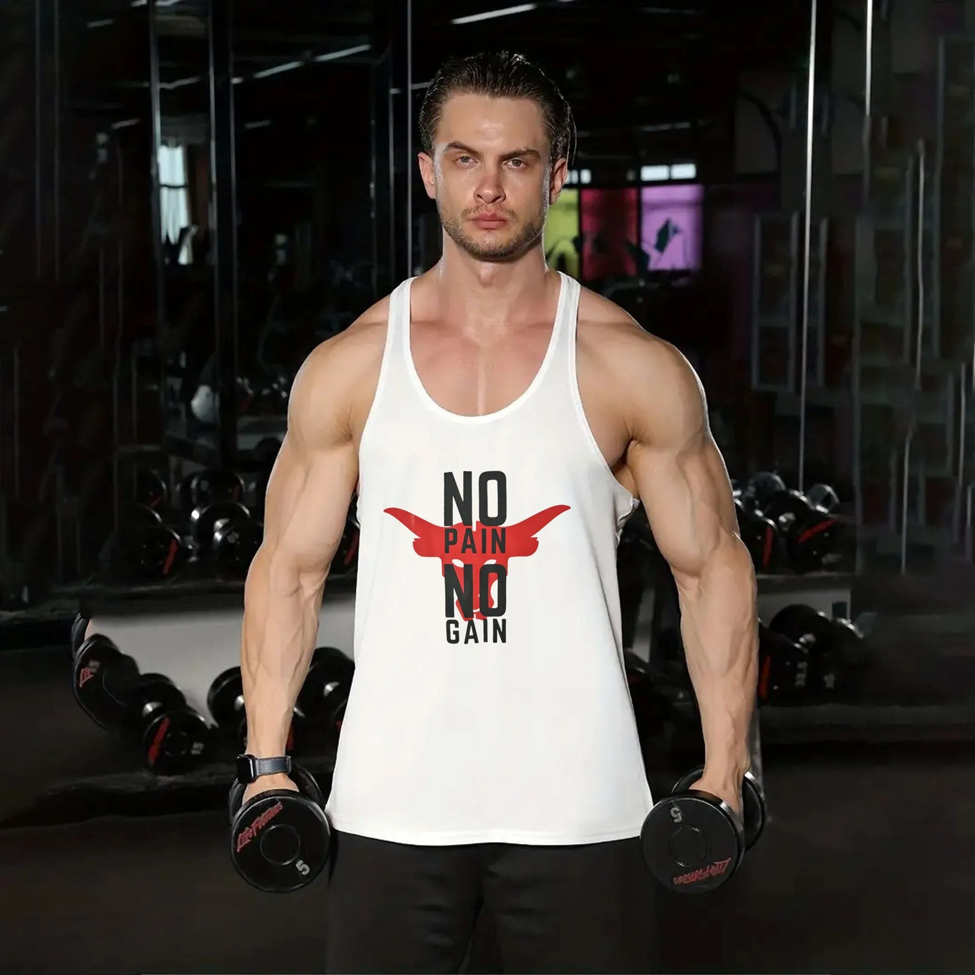 Polo Athletica Men's No Pain No Gain Printed Activewear Tank Top